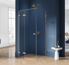 NEW TRENDY - Kabina prysznicowa prostokątna AVEXA GOLD BRUSHED EXK-1752/53 Złote Profile 100x70x200